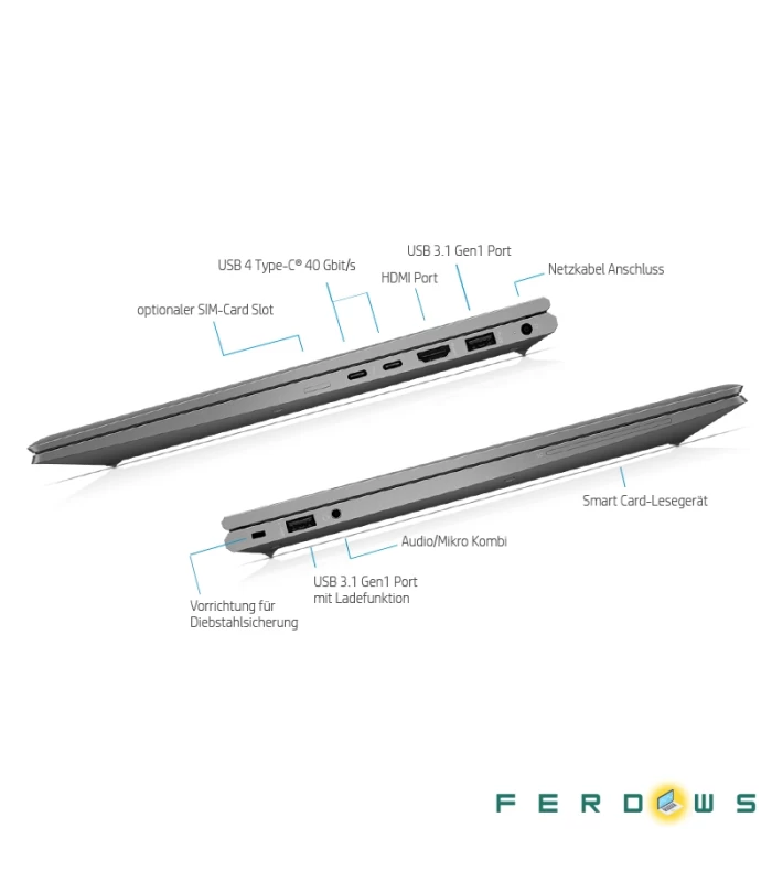 پورت های لپتاپ HP ZBook Firefly 15 G8